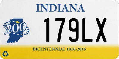 IN license plate 179LX