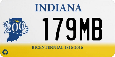 IN license plate 179MB