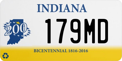 IN license plate 179MD