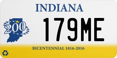 IN license plate 179ME