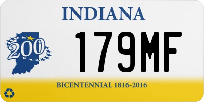 IN license plate 179MF