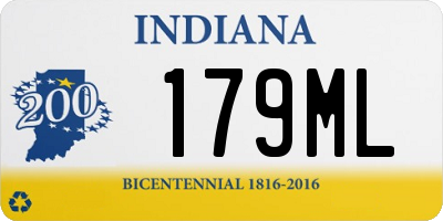 IN license plate 179ML