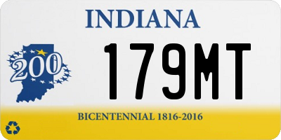 IN license plate 179MT