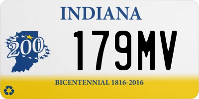 IN license plate 179MV