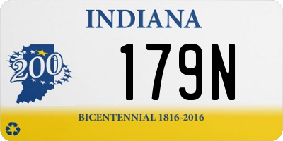 IN license plate 179N