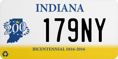 IN license plate 179NY