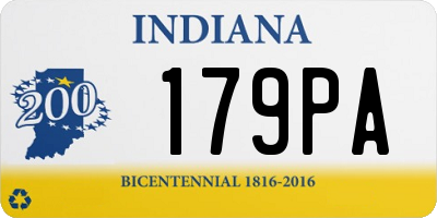 IN license plate 179PA
