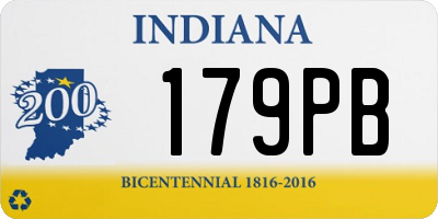 IN license plate 179PB