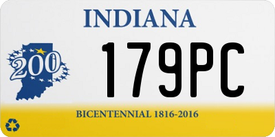 IN license plate 179PC