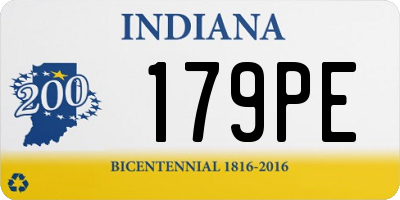 IN license plate 179PE