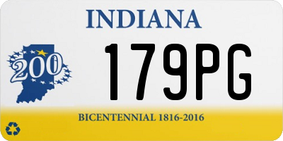 IN license plate 179PG