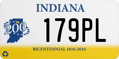 IN license plate 179PL