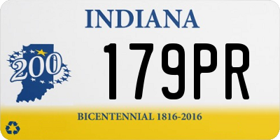 IN license plate 179PR