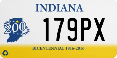 IN license plate 179PX