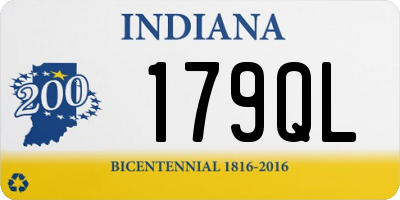 IN license plate 179QL