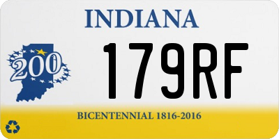 IN license plate 179RF