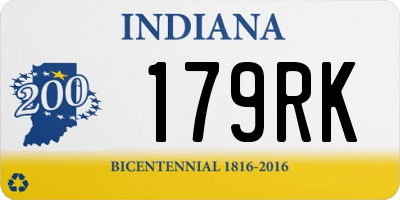 IN license plate 179RK