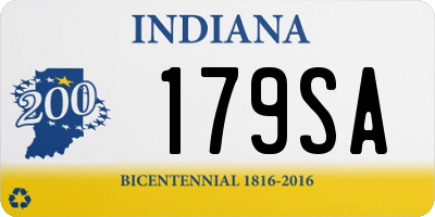 IN license plate 179SA