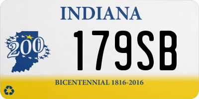 IN license plate 179SB