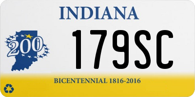 IN license plate 179SC