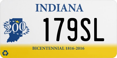 IN license plate 179SL