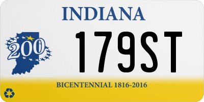 IN license plate 179ST