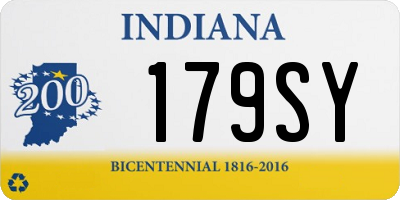 IN license plate 179SY