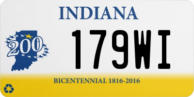 IN license plate 179WI