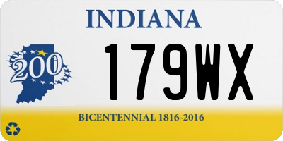 IN license plate 179WX