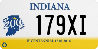 IN license plate 179XI