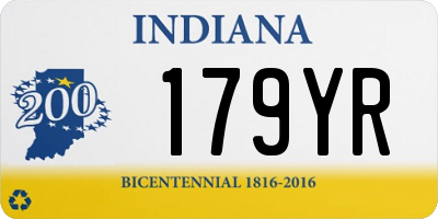 IN license plate 179YR