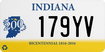 IN license plate 179YV
