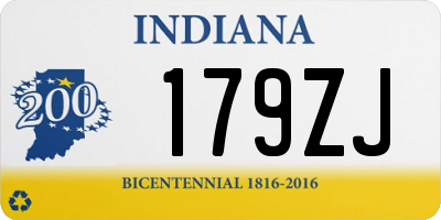 IN license plate 179ZJ