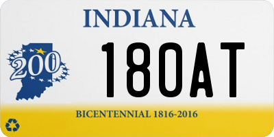 IN license plate 180AT