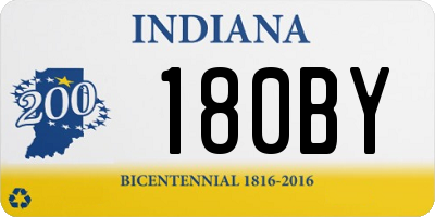 IN license plate 180BY