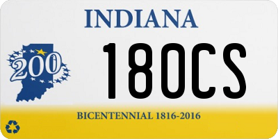 IN license plate 180CS