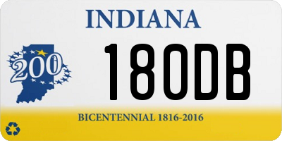 IN license plate 180DB