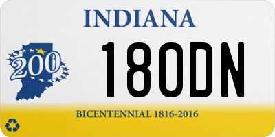 IN license plate 180DN