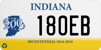 IN license plate 180EB