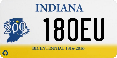 IN license plate 180EU