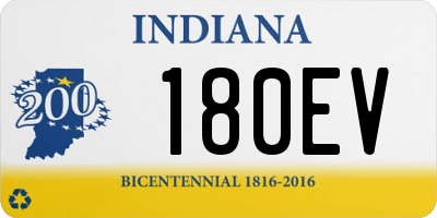 IN license plate 180EV