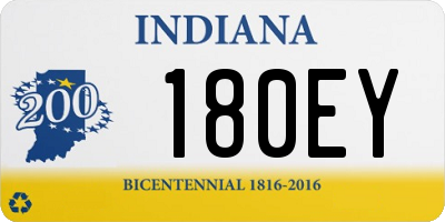 IN license plate 180EY