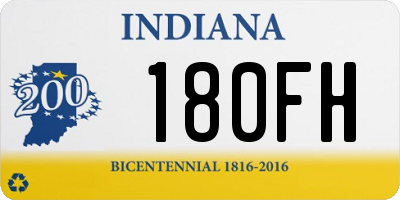 IN license plate 180FH