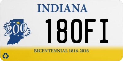 IN license plate 180FI