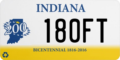 IN license plate 180FT