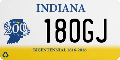 IN license plate 180GJ