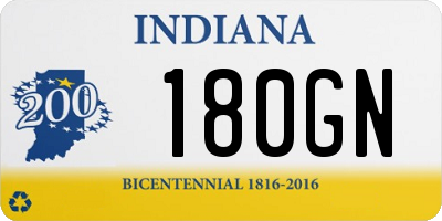 IN license plate 180GN