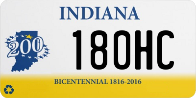 IN license plate 180HC