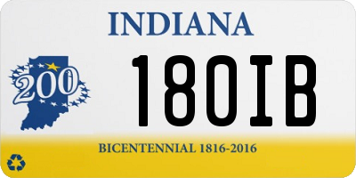 IN license plate 180IB