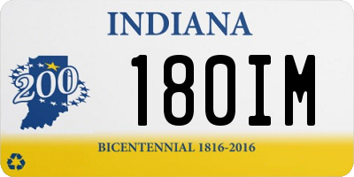 IN license plate 180IM